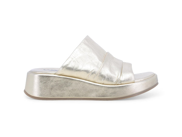 Melluso Ciabatta Donna con Zeppa Platform in Pelle Metallizzata K35301Z-251632